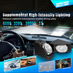 <span class=keywords><strong>Luces</strong></span> <span class=keywords><strong>de</strong></span> rejilla <span class=keywords><strong>de</strong></span> asistencia <span class=keywords><strong>de</strong></span> giro <span class=keywords><strong>de</strong></span> coche LANSEKO <span class=keywords><strong>con</strong></span> 7035 chips LED 22W 300LM blanco amarillo 12V 24V iluminación suplementaria <span class=keywords><strong>de</strong></span> alta <span class=keywords><strong>intensidad</strong></span> - Product Image 5