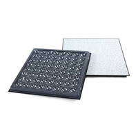 Panel Lantai Terangkat Anti-Statik Tahan Api Lingding A1 Baja+Betun 600x600mm Permukaan HPL/PVC Abu-Abu Muda Garansi 2 Tahun