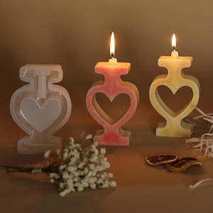 Molde de silicona ecológico para velas de San Valentín al por mayor, para velas de pilar, resina de yeso perfumada para bodas - Product Image 3