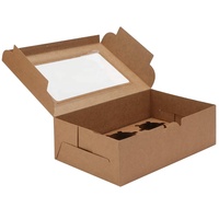 Boîtes à dessert personnalisées boîtes de cuisson de cupcakes en kraft blanc pour cadeaux d'affaires boîtes d'emballage avec fenêtre