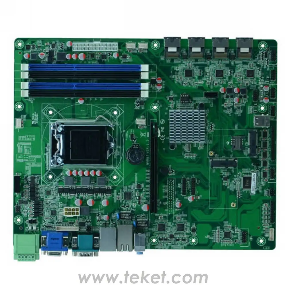 Intel lga1150 slot nas placa-mãe NAS-H87S 17 * sata 4 msas msas1 suporte raid 0/1/5/10 3 * lan rs232/485 gpio lpt