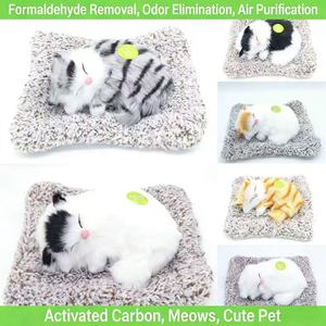 <b>Plush</b> Realistic <b>Cat</b> Car Ornament with Bamboo Charcoal Packet for Air Purification <b>Plush</b> Toy, Electric <b>Plush</b> Toy, Fluffy Gift - Product Image 5