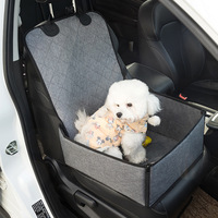 Protecteur de siège de voiture pliable 2-en-1, lit et matelas pour chats et chiens, amovible et lavable