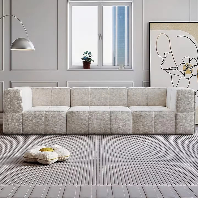 Modern Design L-Shape Fabric Cover Vacuum Packaging Compressed Foam Sectional Sofa Set Furniture Living Room Floor Seating Sofa