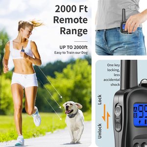 <span class=keywords><strong>Collar</strong></span> eléctrico remoto para entrenamiento de perros, pantalla LCD grande, impermeable y recargable - Product Image 5