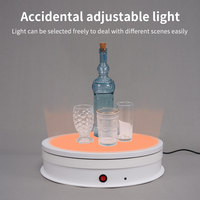 Plateau tournant électrique pour gâteau de chat RGB de 30 cm avec port d'alimentation qui tourne à 360 degrés Scanner électrique Plateau tournant rotatif pour mannequin