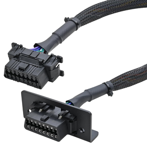 Cavo sdoppiatore OBD2 a Y, 1 maschio 2 femmine, adattatore cablaggio OBDII, rame argentato, 16 pin, prolunga OBD II J1962 per auto - Product Image 4