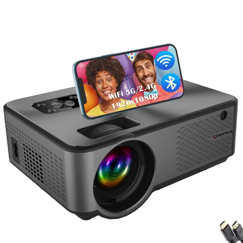 Miniproyector inteligente para cine en casa, dispositivo portátil con Wifi, 1920x1080, Full HD, 1080P, BT, inalámbrico, Miracast