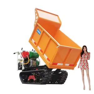 Mini Dumper Motorizzato da 500 kg, <span class=keywords><strong>Motocarriola</strong></span> Cingolata da 6,5 CV con Sollevamento Idraulico Accessibile su Tutti i Terreni - Product Image 5