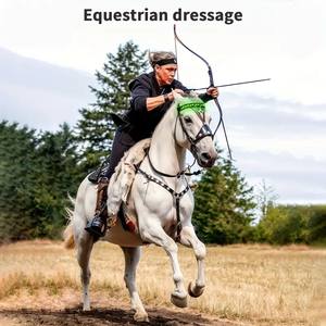 Collier de tête de cheval lumineux à LED équestre - Rechargeable, réfléchissant, respirant, utilisation estivale, polyester, nylon, réglable pour cheval - Product Image 6