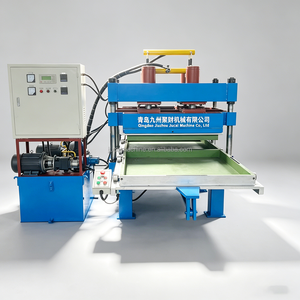 Machine de pressage de moulures de carreaux de sol en caoutchouc, équipement industriel d'usine pour la vulcanisation à chaud de granulés de pneus recyclés et de tapis de pavage - Product Image 3