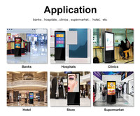 Kiosque numérique sur pied 4K LCD d'intérieur avec écran tactile, lecteur vidéo publicitaire plein écran, système d'exploitation Android, tailles 55, 65, 75, 85 pouces en option