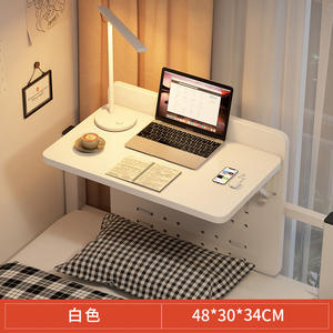 Must-Have College Dorm Bedside Table Lazy Person's Writing Desk with Upper Bunk <b>Laptop</b> <b>Stand</b> Small Table for Dorm Room - Product Image 5