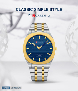 Reloj de Cuarzo CURREN para Hombre, Deportivo y Ejecutivo, de Acero Inoxidable, Resistente al Agua, con Esfera Analógica, en Oferta, Reloj Masculino Dorado - Product Image 3