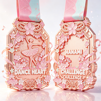 Medallas Deportivas de Oro de Alta Calidad para Gimnasia, Danza, Animación, Logotipo Personalizado, Recuerdo, Medalla de Metal Sublimada