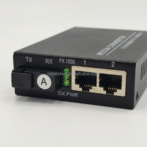 Convertisseur de média fibre optique Gigabit 1SC vers 2RJ45 + 1SC vers 1RJ45 Monomode Simplex SC 10/100/1000Mbps 3KM Paire A/B - Product Image 2