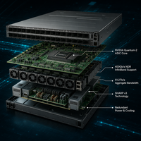 Nouveau commutateur InfiniBand géré QM9700 64 ports 400 Gb/s NDR, montage en rack 1U, haute performance pour centre de données
