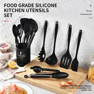 Cao cấp 12 15 32-Piece Silicone đồ dùng nhà bếp thiết lập máy rửa chén an toàn không-Scratch công cụ nấu ăn cho home & nhà hàng lưu trữ sử dụng - Product Image 2