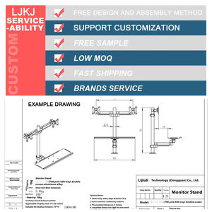 Lcd मॉनिटर दीवार माउंट समायोज्य कंप्यूटर मॉनिटर स्टैंड - Product Image 4