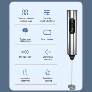 Mixeur Plongeant Portable Rechargeable avec Écran LED Personnalisé, Batteur à <span class=keywords><strong>Lait</strong></span> Électrique USB en Acier Inoxydable pour Café - Product Image 6