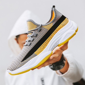 Zapatillas Deportivas para Hombre, Versión 2020, Transpirables, con Suela Suave Antideslizante, Color Naranja - Product Image 1