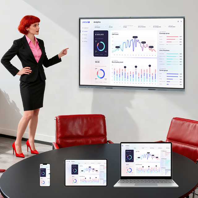 55 65 75 86 100 110 Inch AI Interactive Digital Display Smart Board Electronic Touch Screen Smart Board for Sale Conference Room