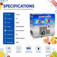 Machine à glaces commerciale, compresseur puissant 2HP, 1650W, grande capacité, machine à glaces en acier inoxydable, modèle CY160-4