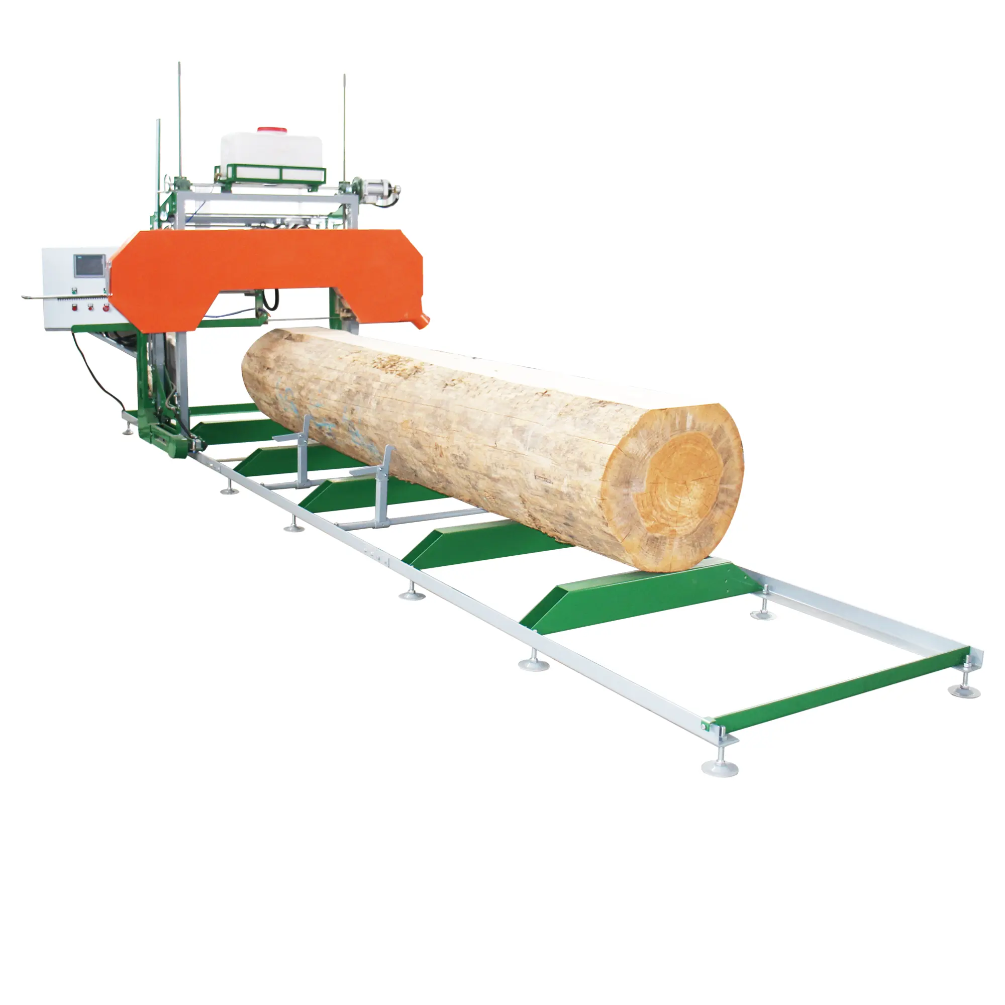 Máquinas de sierra para madera Aserradero portátil Aserradero de estilo Horizontal Aserradero de banda de procesamiento de madera