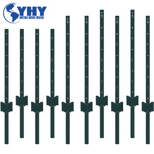 <span class=keywords><strong>Poteau</strong></span> en acier peint vert avec clous et <span class=keywords><strong>base</strong></span> en forme de spatule pour clôture de ferme - Product Image 4