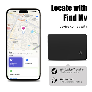 อุปกรณ์ติดตามตำแหน่งขนาดบางพิเศษ 2 มม. ได้รับการรับรองมาตรฐาน IOS MFi ป้องกันการสูญหาย ค้นหาตำแหน่ง แท็กติดตามอัจฉริยะ บัตร GPS ติดตามกระเป๋าเงิน - Product Image 4