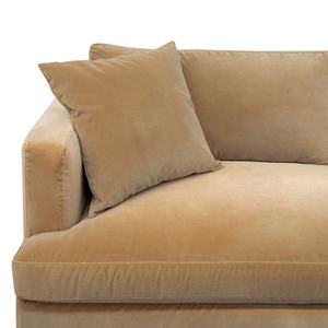 <span class=keywords><strong>Chic</strong></span> <span class=keywords><strong>rétro</strong></span> européen esthétique 2 places Beige velours <span class=keywords><strong>canapé</strong></span> inclinable avec cadre en bois pour la maison salon meubles utilisation - Product Image 3