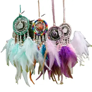 Hot Bán Giấc Mơ Catcher Pha Lê Dreamcatcher Xe Trang Trí Thạch Anh Tím Giấc Mơ Catcher Handmade Treo Đá Tự Nhiên