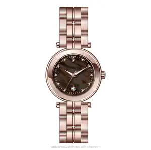 Стальной браслет с логотипом на заказ от производителя, кварцевые Модные Винтажные женские часы