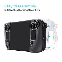 Coque de protection rigide en cristal transparente pour PC détachable pour accessoires de Console de jeu hôte de pont Steam