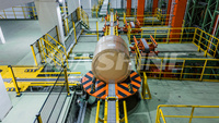 Grue empileuse ASRS et AGV robuste HUASHINE pour l'automatisation, la logistique et le stockage dans l'industrie du papier, des bobines d'acier ou des tôles