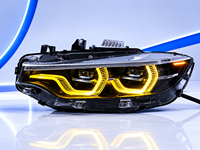 WLJ Nueva Luz LED para Auto 6000K Blanca/Amarilla/Ámbar/Roja V2 Estilo IKON DRL para Serie 4 F32/F33/F36/F80/F82/F8X M3/M4