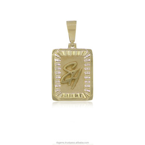 IGI Certified 14K Yellow Gold Silver Plated Lab Grown Diamond Emerald Cut Very Good <b>Men's</b> Hip Hop Pendant Necklace Parties Gifts - Product Image 1