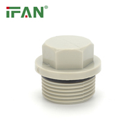 Raccords standard haute pression IFAN DIN 8077/8078 PPR 1/2 "-1" Raccords de tuyauterie PPR à filetage mâle gris