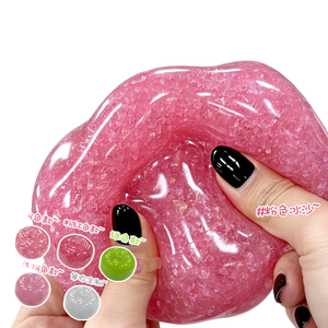 Soft Pink Crystal <b>Slime</b> Stretchy Kawaii Stress Relief Toy For Kids And Teens <b>Scented</b> Squishy Sensory Play Gift - Product Image 1