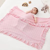 Couverture pour bébé en coton biologique 100% de luxe, 100TC, antibactérienne, pointelle, rose, nouveau-né, fille, emmaillotage, chaude, respirante