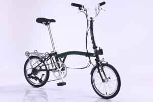 Sepeda Lipat Tiga 16-Inci Berkualitas Tinggi 9-Speed Rangka Baja Molibdenum Rem Cakram Sepeda Lipat Portabel - Product Image 5