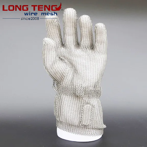 Gants en <span class=keywords><strong>maille</strong></span> <span class=keywords><strong>de</strong></span> chaîne en acier inoxydable pour boucher, résistants au contact alimentaire, anti-coupure pour l'abattage, technique <span class=keywords><strong>de</strong></span> tissage uni - Product Image 5