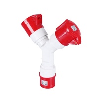 Prise multiple industrielle ZNG-1025 à 2 voies, 5 broches, 380V, 32A, deux prises, séparateur de prise industriel