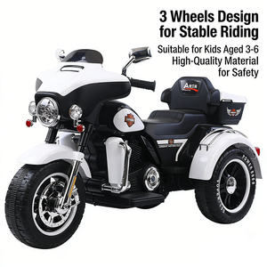 Nuevo Diseño de Motocicletas y Triciclos Eléctricos de Plástico para Niños de 2 a 4 y de 5 a 7 Años, Estilo Harley - Product Image 3