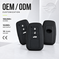 Housse de clé de voiture à trois boutons Toyota pour Prius Camry RAV4 Avalon porte-clés de voiture Yaris CHR Corolla-étui à clé de voiture universel