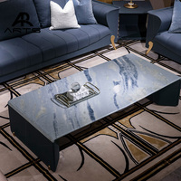 Sol en marbre naturel de luxe Table en pierre haute socle bas affichage Centre flottant socle en marbre Table basse