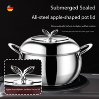 Casserole en acier inoxydable au design classique, durable, pour la cuisson à la vapeur, compatible avec tous les types de cuisinières, grande capacité