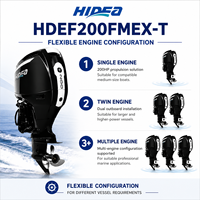 Moteur hors-bord marin à essence HIDEA HDEF200FMEX-T 200 ch, 4 cylindres, EFI, refroidi par eau, pour bateau de pêche et bateau rapide