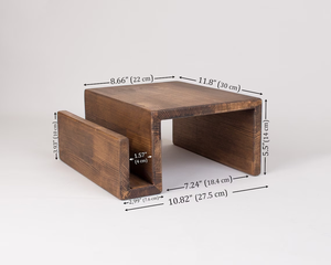 Table de repos d'accoudoir de canapé avec porte-revues Table de plateau d'accoudoir de canapé simplement en bois - Product Image 4