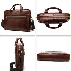 PU Leather <b>Briefcase</b> for Men Factory Custom Large Capacity Laptop Bag Business Messenger Bag Shoulder Tote Office Bag - Product Image 6